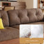 Causeuse à coussin 100% polyester Coffee