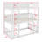 Triple Wood Bunk Bed, With Ladders, Guardrails-730253887