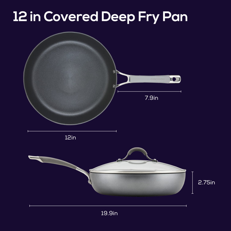 Circulon Radiance Hard-Anodized Nonstick Skillet Frying Pan Set 2-Piece Gray
