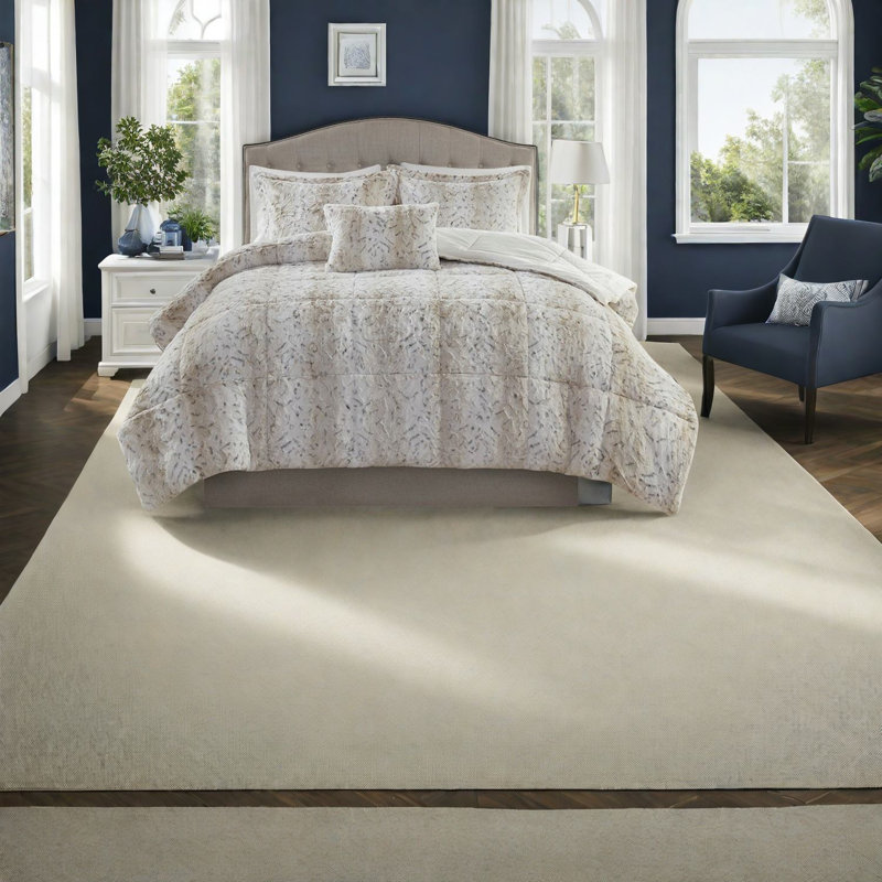 Ensembles de literie luxueux en fausse fourrure, édredon douillet en polyester pour la maison