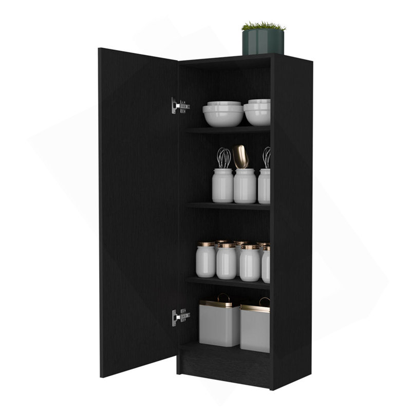 Miami Single Door Pantry, Four Shelves