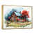 Toile avec cadre flottant or