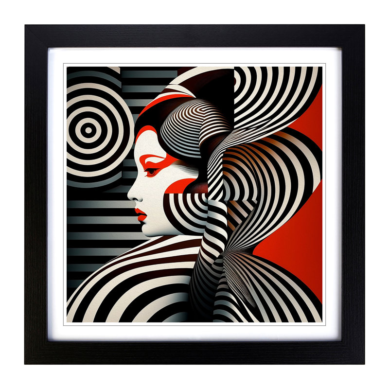 Single Picture Frame Print on Wood, Black