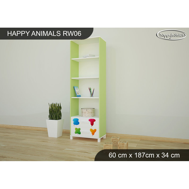 187cm H X 60cm W Cube Unit Kids Bookcase, Green