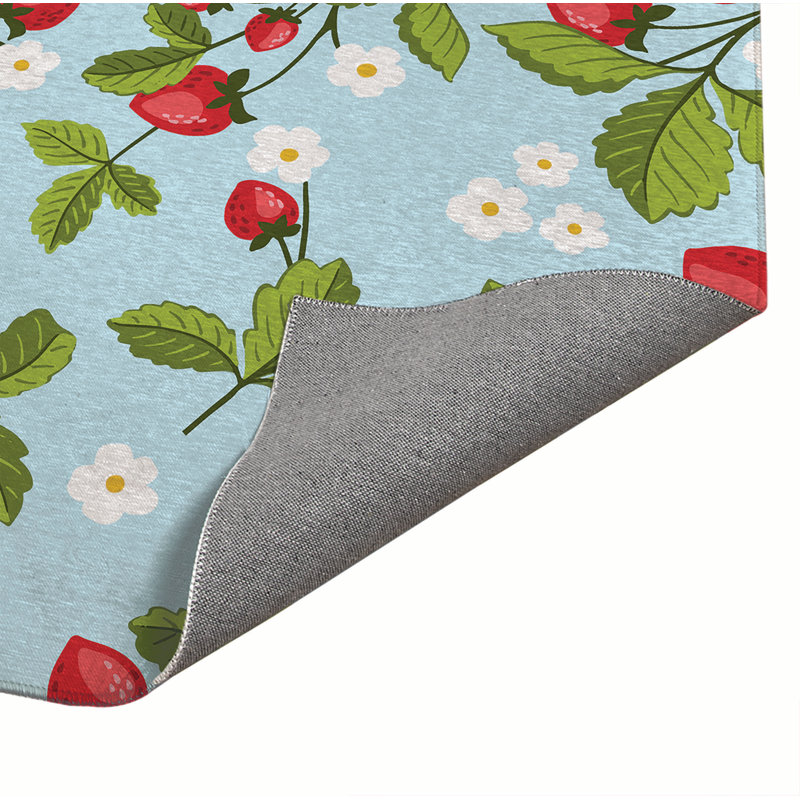 Tapis d'extérieur Strawberries, Rectangulaire 3 pi x 5 pi
