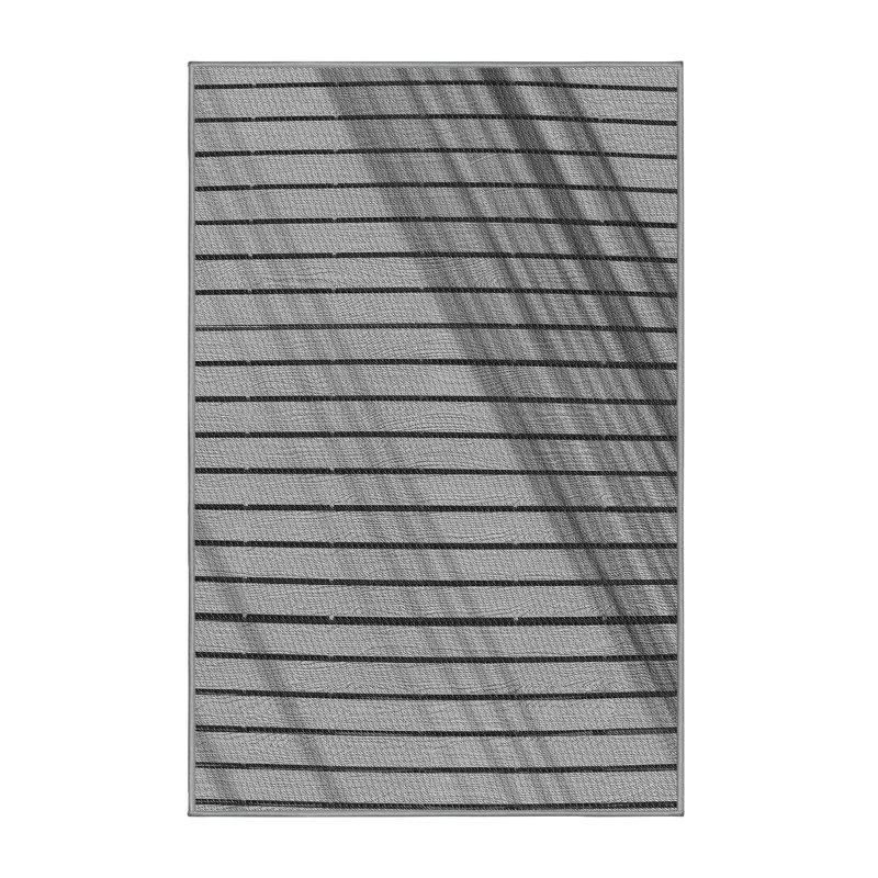 Tapis gris Power Loom, Rectangle 8 pi x 10 pi