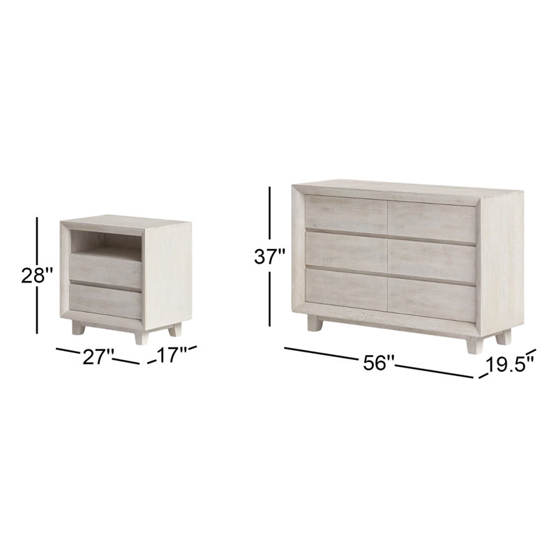 Reece 3-piece Nightstand Sand