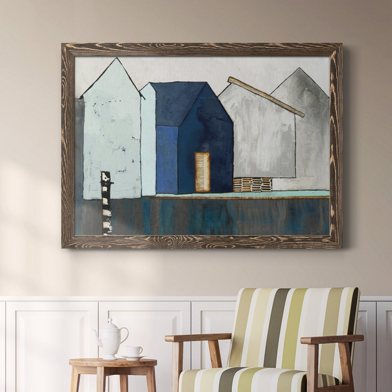 «Empty Village», reproduction sur toile encadrée, H 23 po x l 32 po x P 1 po, Cadre noyer