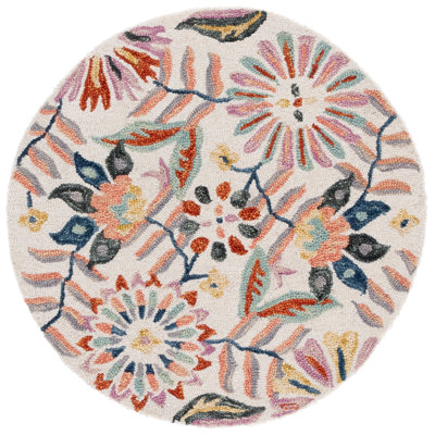 Jardin Hand Tufted Wool; Cotton Floral Indoor Rug