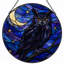 Panneau de vitrail 12 "H Owl Night-1230720175