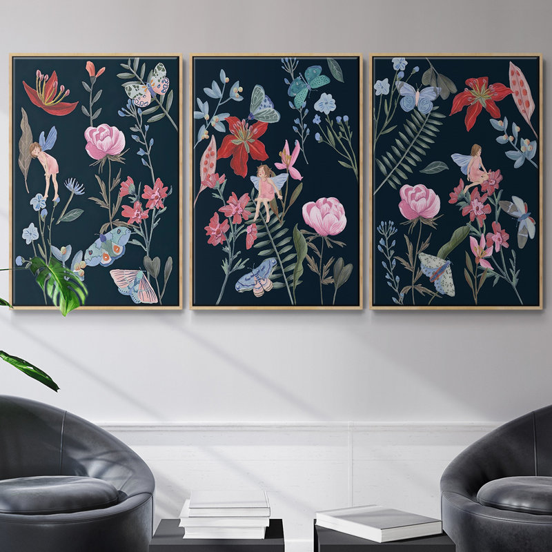 Étude de feuilles d'automne I 3 pièces, Naturel, H 40 po x l 78 po