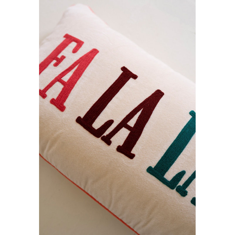 Coussin de Noël en velours Kalalou Falalalala