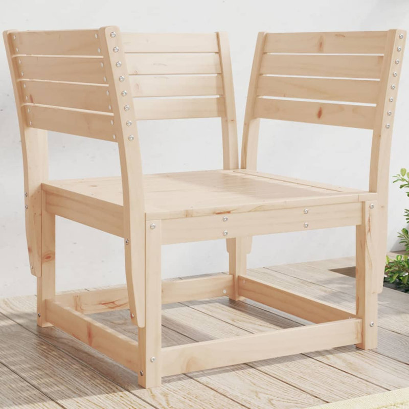 Garden Chair Solid Wood Pine, Natural