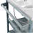 75.4" Outdoor Kitchen Island with Sink, Solid Wood Outdoor Grill Cart for XL Green Egg Grills, Rolling Outdoor Bar Cart with Stainless Steel Top, for Pizza Prep & BBQ, Grey Blue-296927500