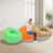 6Pcs Adults Portable Bean Bag Inflatable Lazy Sofa Chairs With Air Pump For Reading Camping Orange-1063067741