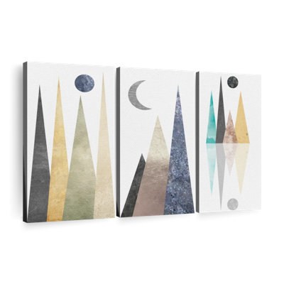 «Geometric Mountain Scene», reproduction sur toile