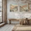 Amber Horizons, ensemble de 2 impressions sur toile,-188768437-188768431