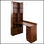 Bureau d'ordinateur de coin en L pour bureau à domicile ou bureau, table de style moderne avec tiroirs, bibliothèque et huche, conception 2 en 1, grand espace de travail