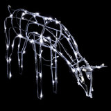 68cm Large 3D Twinkling Reindeer Christmas Lighted Display with Pre-Lit 80 LED