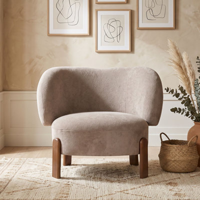 Fauteuil d'appoint rembourré à oreilles sans accoudoirs