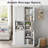 Farmhouse Bathroom Cabinet With 2 Doors, 67" Tall Slim Freestanding Cabinet, Narrow Floor Storage Unit With Open Shelf And Adjustable Shelves For Bathroom, Living Room, Kitchen, White-1695349963