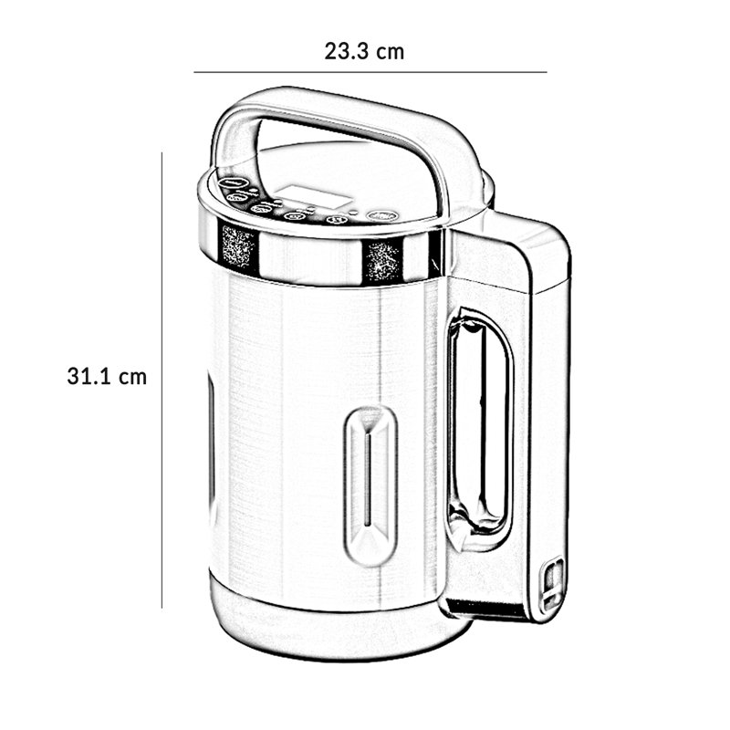 1.6L Soup & Smoothie Maker with Stainless Steel Jug plus Intelligent Control System