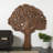 Mango Wood Large Carved Tree Wall Decor with Scrollwork-91855261