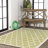 Trebol Moroccan Trellis Textured Weave Green/Cream Indoor/Outdoor Rug-176314643