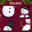 Bonhomme de neige de Noël rotatif gonflable