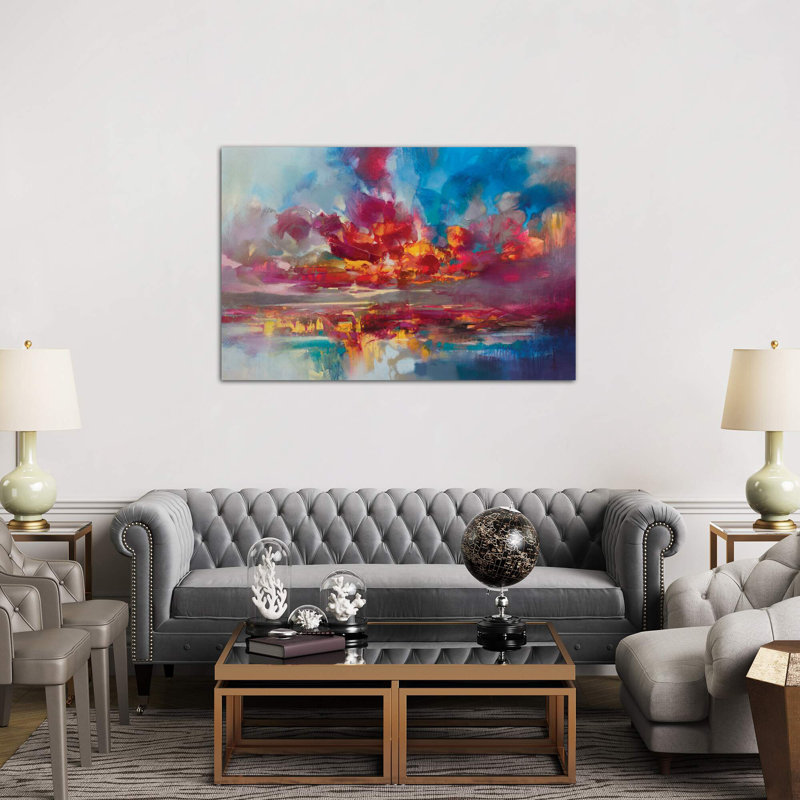 Red Energy by Scott Naismith - Wrapped Canvas Painting, 66.04 cm H x 45.72 cm W x 1.91 cm D