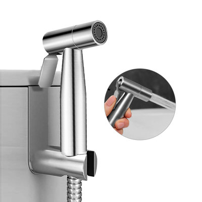 Elongated Hand Held Bidet with Faucet