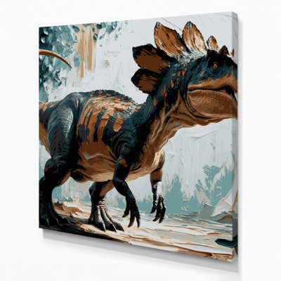 «Dinosaur Parasaurolophus», art mural sur toile brune