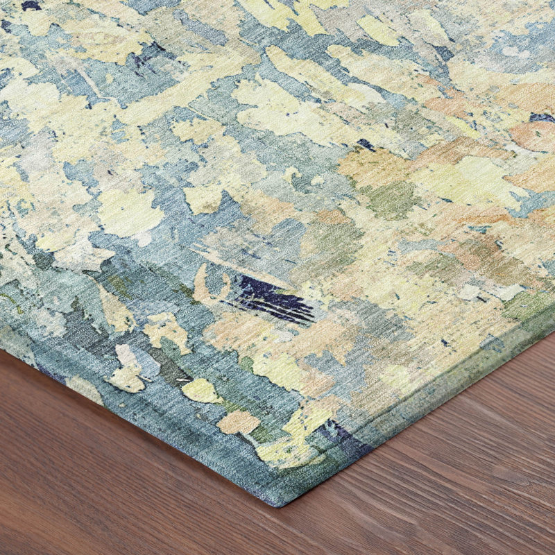 Machine Washable Indoor/Outdoor Chantille ACN2736 Modern Rug, Blue, 10' x 14'