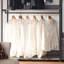 Walk-In Closet System With Powder Coated Metal Frame, Ample Extra Deep Storage, Water & Heat Properties, Stain Scratch Surface, E0 Board, 2X Thicker , Produced In , Modular Construction, Rustic Colour