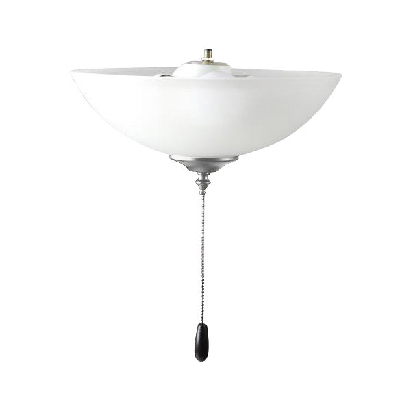 Ventilateur de plafond 2 lumières Basic-Max, Nickel satiné