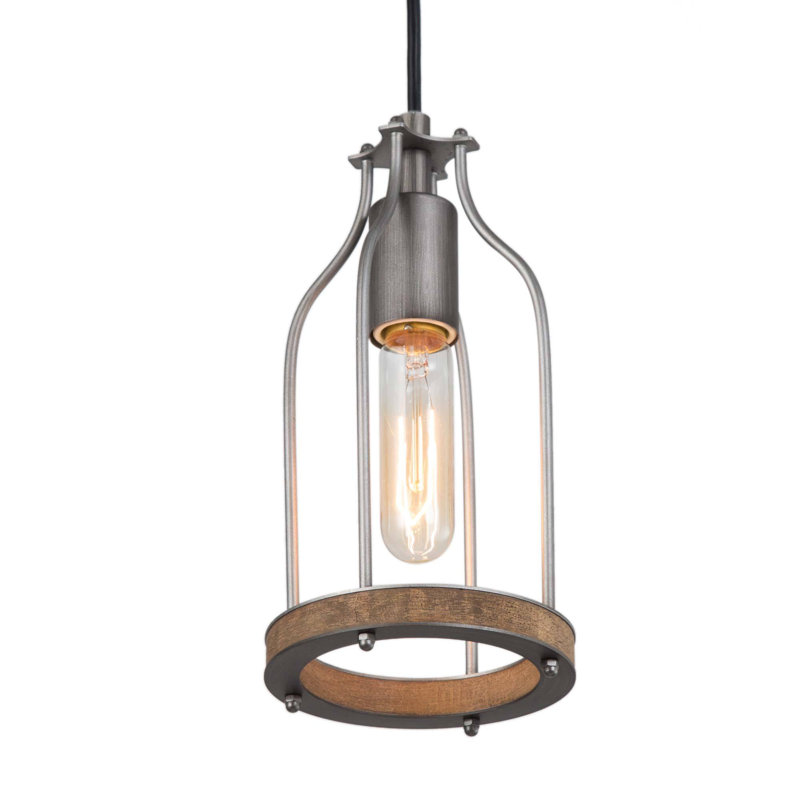 Luminaire suspendu cylindrique 1 lumière Mclemoore