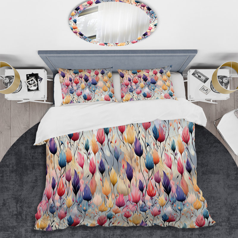 Colorful Ikat Whimsical Dreams - Ensemble de housse de couette Ikat, Housse de couette pour grand lit et 2 taies décor