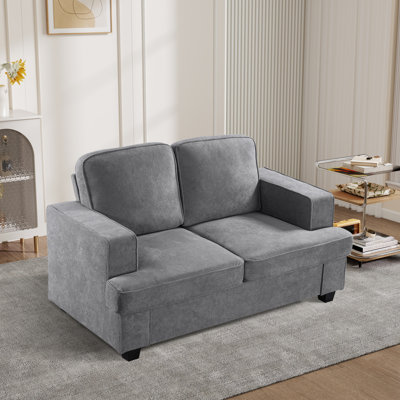 61" W Recessed Arm Loveseat