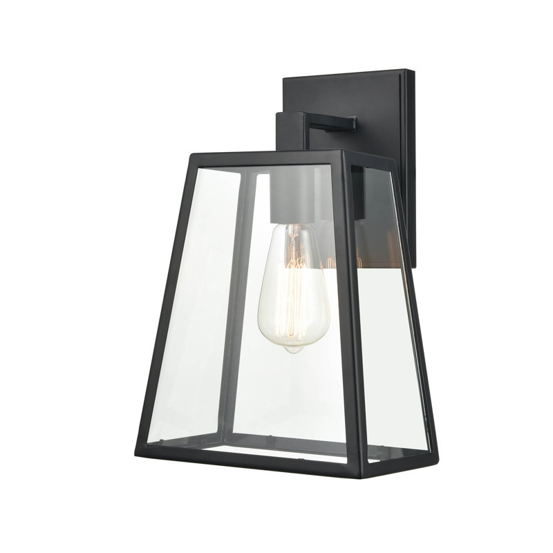 Marcantel Wall Light, Black, 13" H x 9" W x 9" D