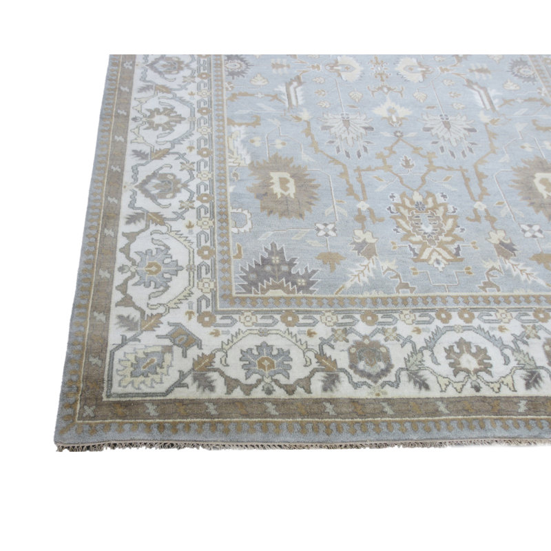 Tapis gris clair 10 x 14 Oushak