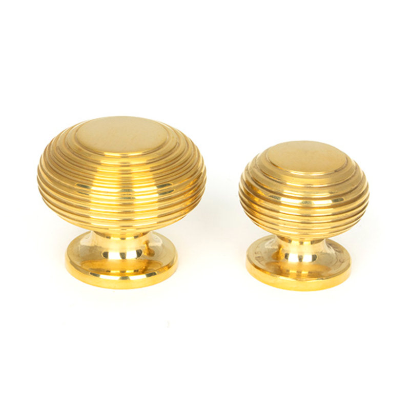 Round Knob, 4 cm, Polished Brass