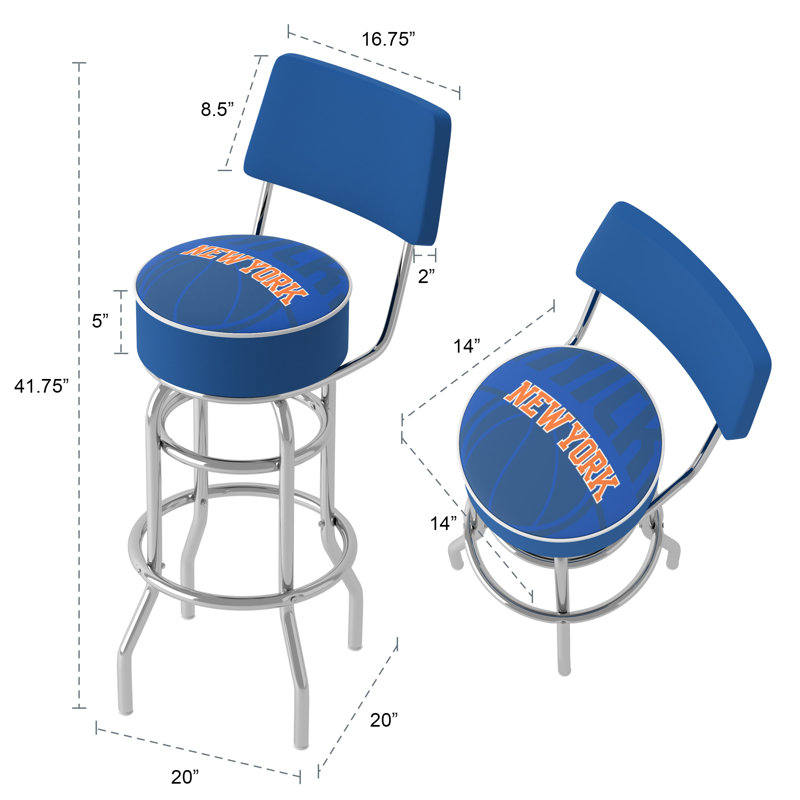 Swivel Upholstered Counter Stool with Steel Frame