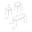 Ensemble de table, ensemble de 3 pièces, café, bout, côté, décor, salon, stratifié, Mid-Century, moderne-973781651