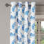 Rideau décoratif à 2 panneaux avec œillets East Urban Home, 50 po, bleu pâle et blanc-106355066