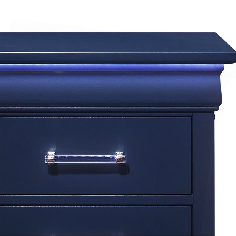 Table de chevet avec DEL, Blue