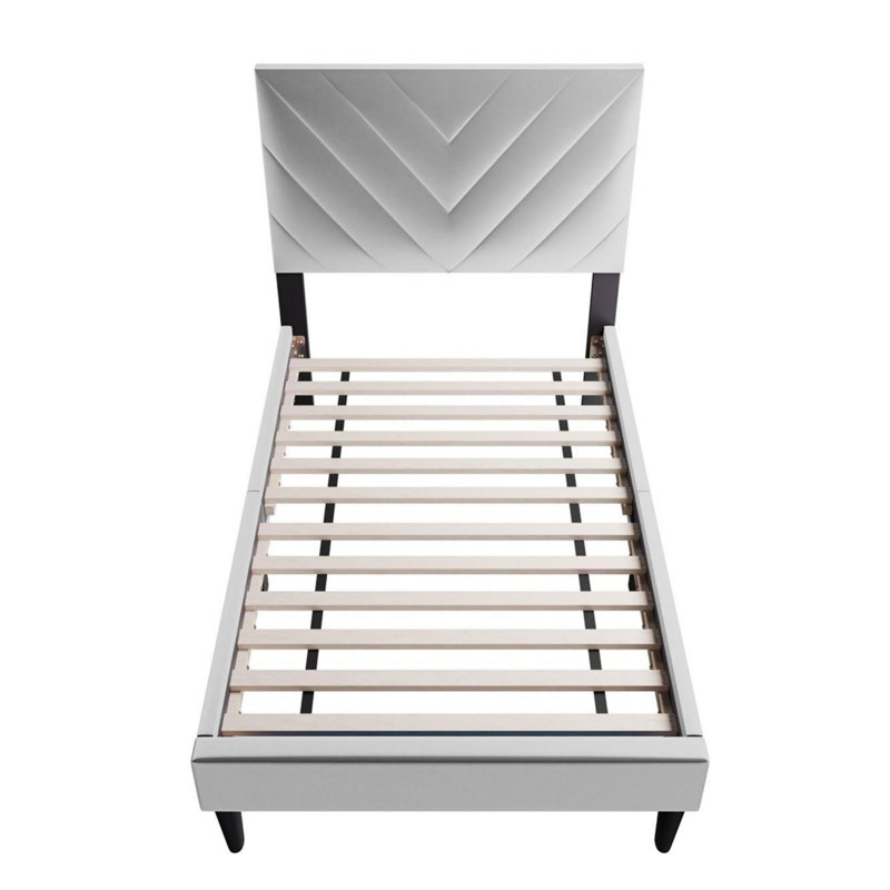 Twin Bed, Gray