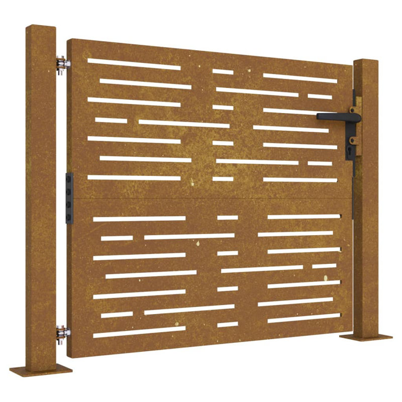 Ameliyah Garden Gate, 80cm H x 85 cm W x 16cm D, Rusty