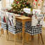 Housses de chaise de salle à manger de Noël - Style classique de Noël - extensible, amovible, lavable, décorative