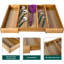 Expandable Acacia Cutlery Drawer Organiser for Kitchen, 5 x 55 x 43 cm-517606013