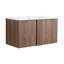 Meuble-lavabo mural de 30 po avec lavabo en céramique et portes à fermeture en douceur-129865310